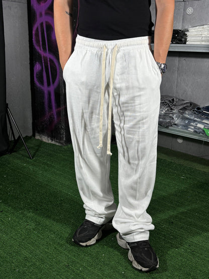 PANTALONE LINO BIANCO