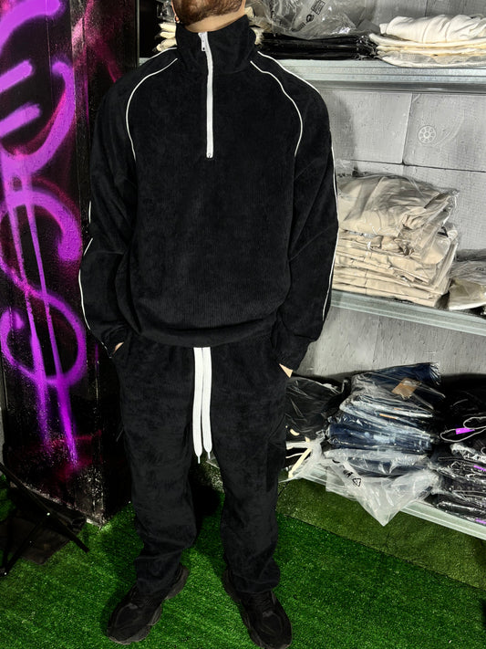 TUTA PRIMAVERILE ZIP COSTINE NERA