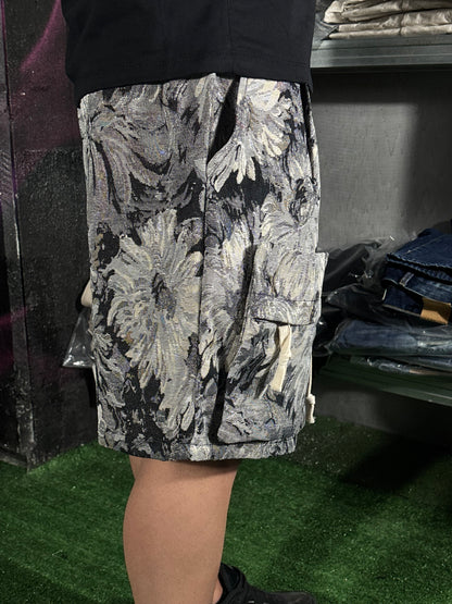 PANTALONCINO FLOWER NERO