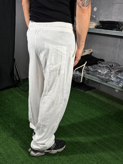 PANTALONE LINO BIANCO