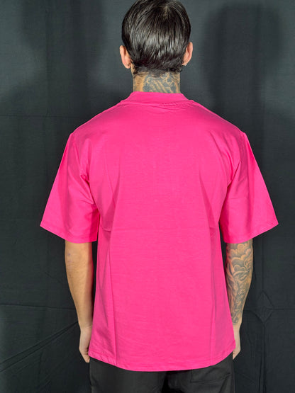 T-SHIRT COLLO ALTO FUCSIA