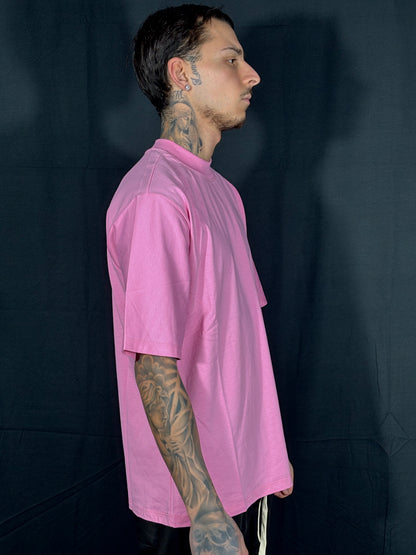 T-SHIRT COLLO ALTO ROSA